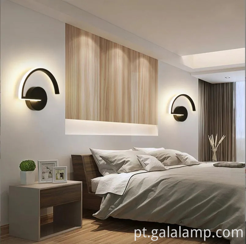 Lâmpada de parede led moderna e elegante para uso interno e externo